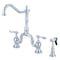 Kingston Brass KS7751ALBS English Country Kitchen Bridge Faucet W/Brass Sprayer, Chrm KS7751ALBS - alternate 1